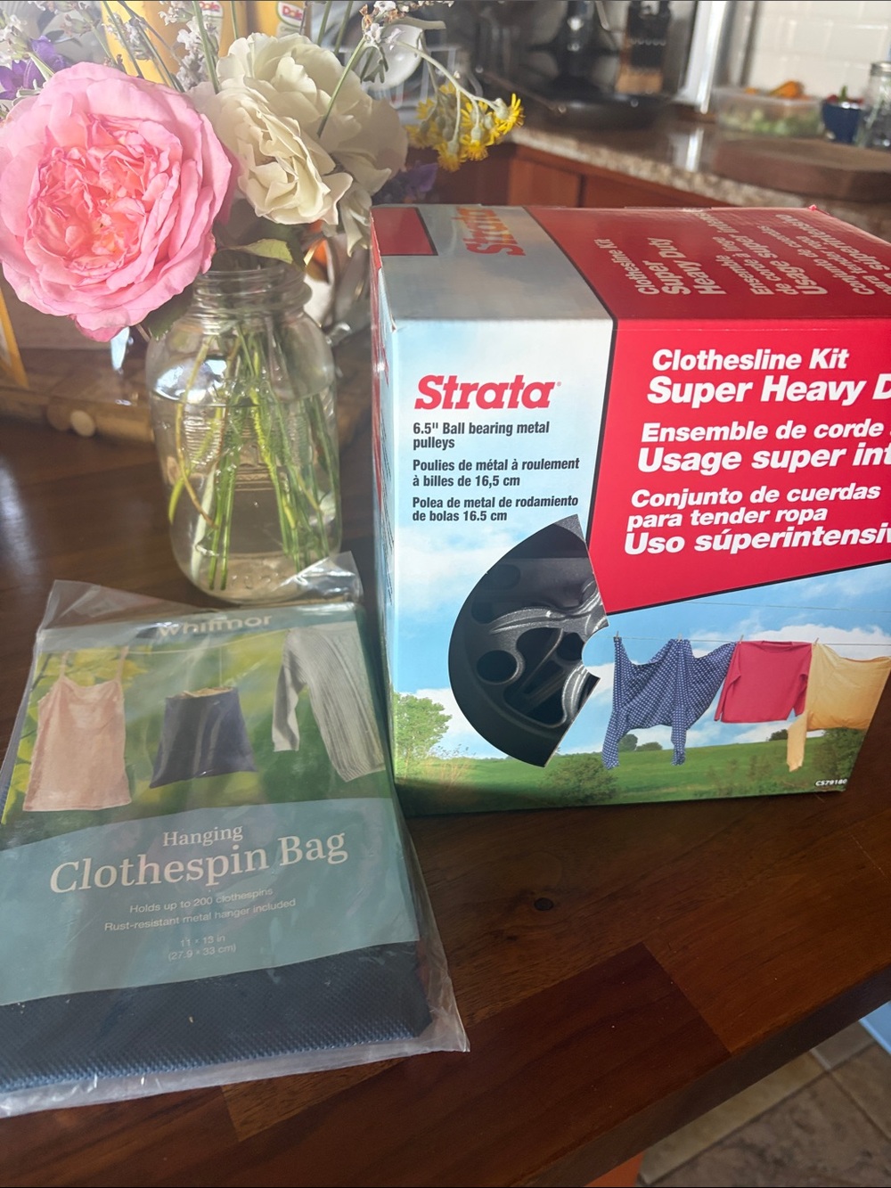 Strata Clothesline Kit Super Heavy Duty - Red/Blue